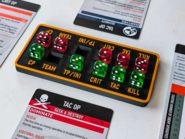 Kill Team 2024 score tracking board for 2 players