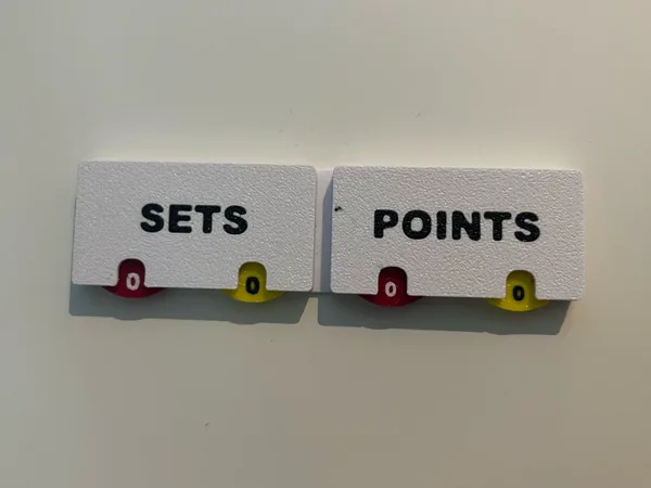 Scoreboard for a Tennis or Padel racket