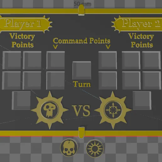 Age of Sigmar 3.0 Score Tracker for 2 players w/16mm dice