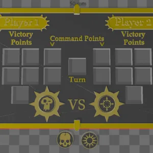 Age of Sigmar 3.0 Score Tracker for 2 players w/16mm dice