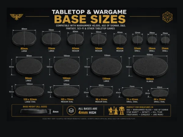 Base for Tabletop Miniatures all sizes