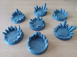 Crystal Display Bases (Set of 7)