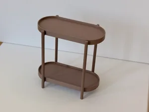 1:6 Scale Miniature 2-Tier Oval Plant Stand