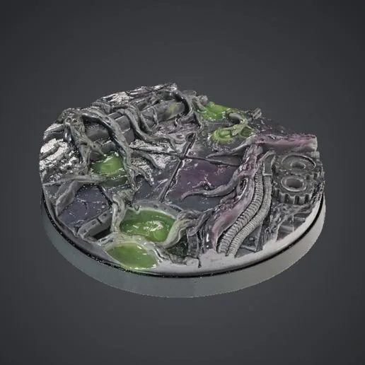 Sci-Fi Industrial Toxic Sludge Miniature Base - 40mm Scenic Display