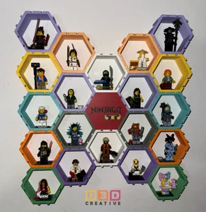 Hexes for LEGO mini figures (reworked version) & now with blanking plates - Lego Minifigures Display Stand - Lego wall mount