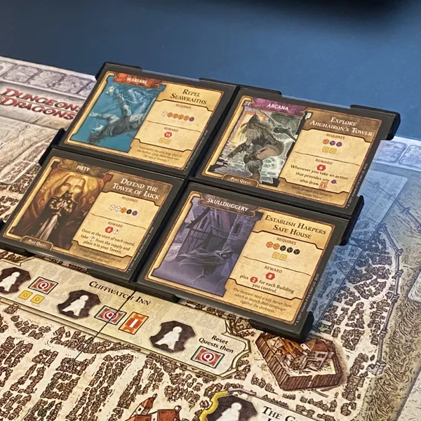 Lords of Waterdeep - Tray for Quests at Cliffwatch Inn -- with Stand
