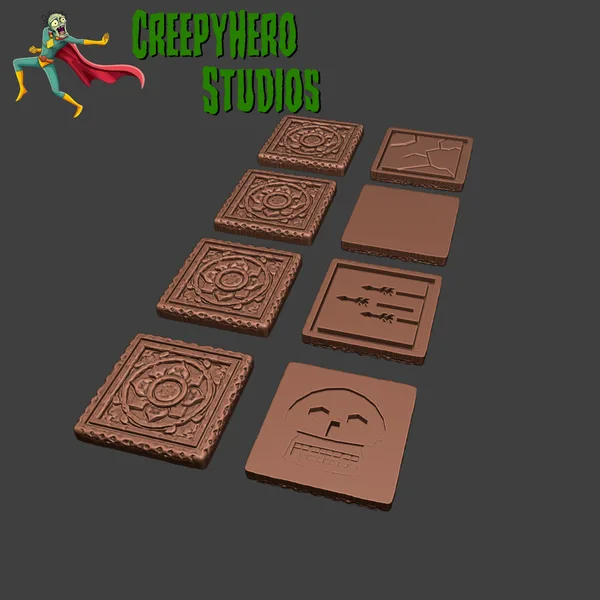 28mm Scale Pulp Tiles – Modular Adventure Floor Tiles for Miniature Tabletop Gaming