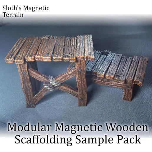 Modular Magnetic Wooden Scaffolding Sample Pack