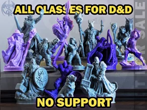 All 12 Classes for DnD + Dog - Supportless minis