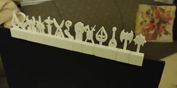 DM screen-top initiative tracker 6mm