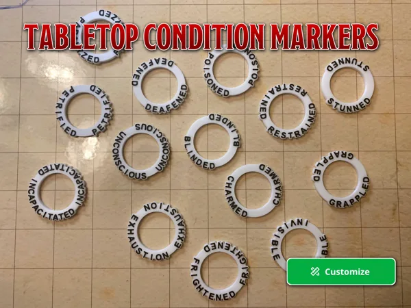 Tabletop Gaming Condition Rings