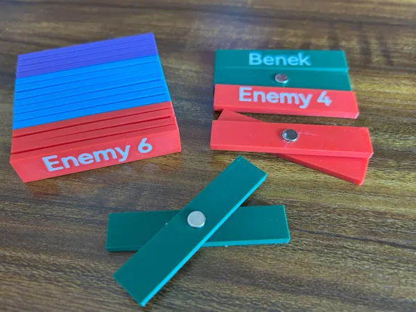 D&D Initiative Tracker - AMS - 6x2 magnets - flat