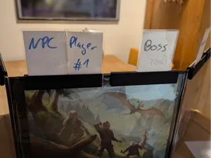 DM Screen Card Holder for Initiative Tracking