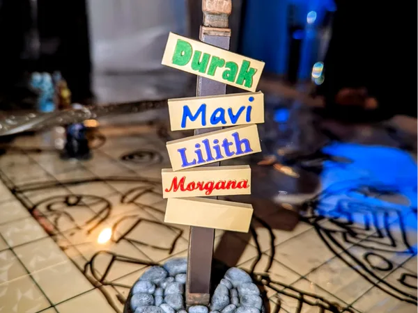 Mini Initiative-Turm mit Namensschildern dnd