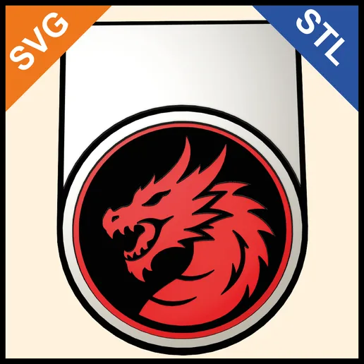 D&D Dragon Initiative Token – STL & SVG | DM Screen Clip Marker