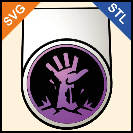 D&D Undead Initiative Token – STL & SVG | DM Screen Clip Marker