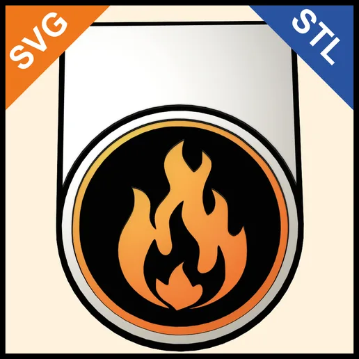 D&D Elemental Initiative Token – STL & SVG | DM Screen Clip Marker