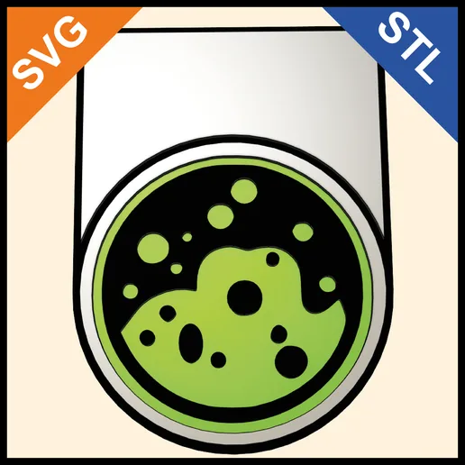 D&D Ooze Initiative Token – STL & SVG | DM Screen Clip Marker