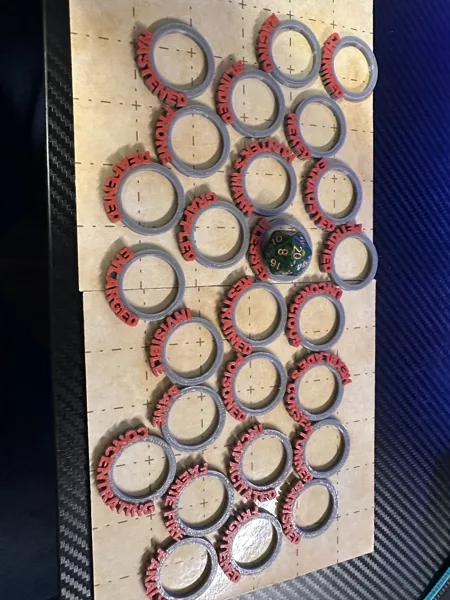 Customizable D&D 5E Condition Rings