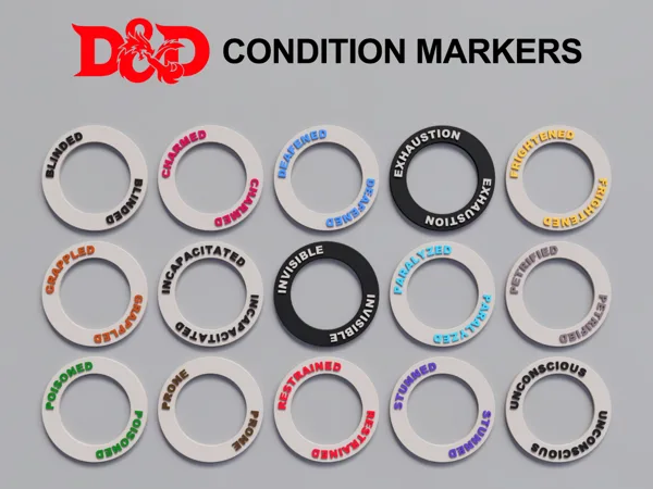 D&D Condition Rings - 36 Pack