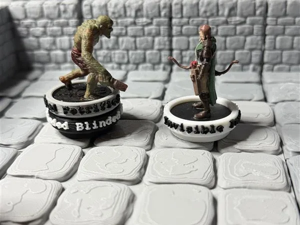Condition Rings Stackable Raised Text