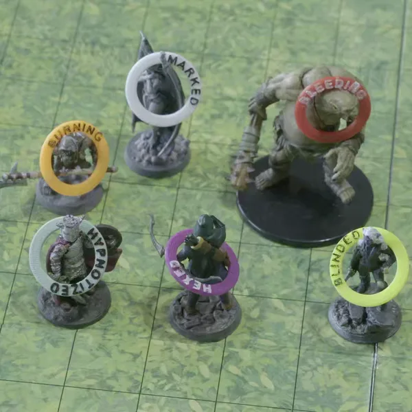TTRPG Measurement Kit - Character Effect Rings