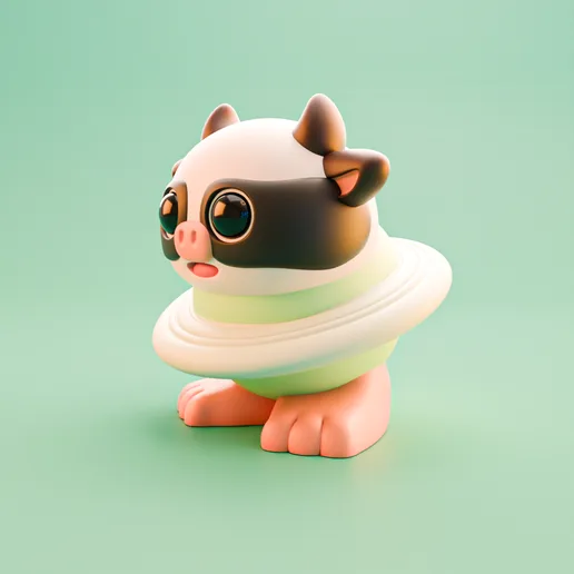 Mini Figure Saturn Cow Saturnite Saturnite / Baby Saturnite Cow / Baby / Brainrot