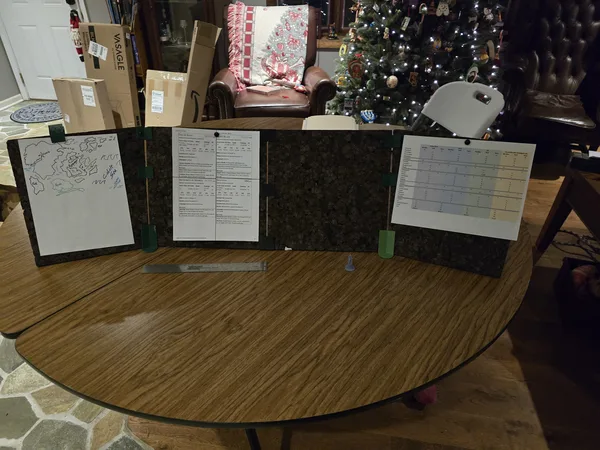 DM Screen / GM Screen - - if you're too good for a cardboard box but too cheap for much else