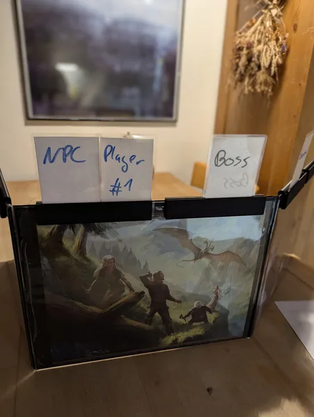 DM Screen Card Holder for Initiative Tracking