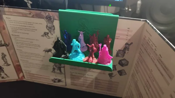 DM screen shelf + card holder