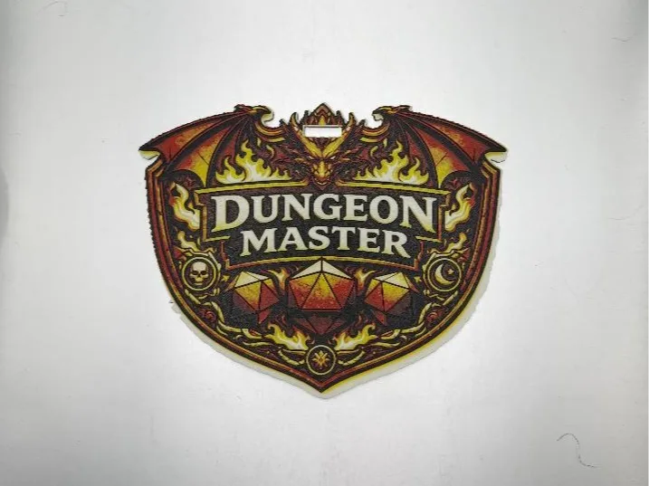Dungeon Master Crest – RPG Table Display Hueforge
