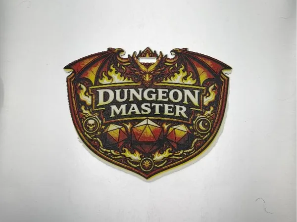 Dungeon Master Crest – RPG Table Display Hueforge