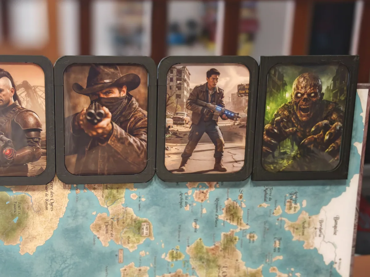 Card holder for DM screen / priority in RPG fight