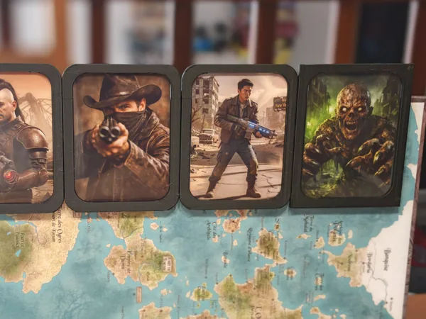 Card holder for DM screen / priority in RPG fight