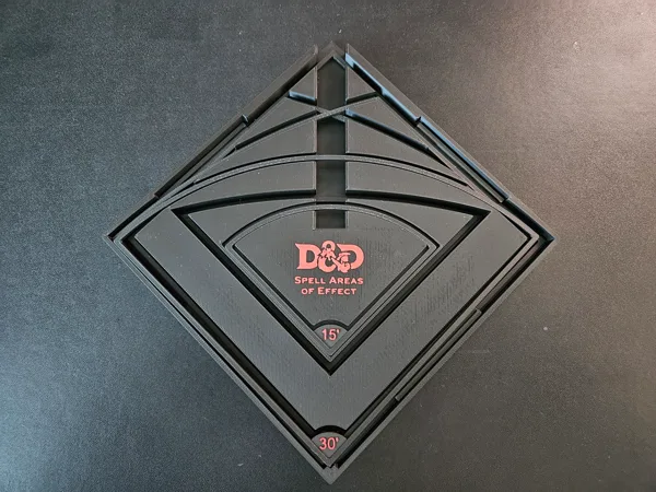 DnD 90° 60ft 30ft & 15ft Cone Spell Templates