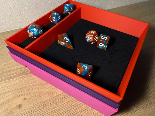 Stackable Dice Tray With Dice Holder