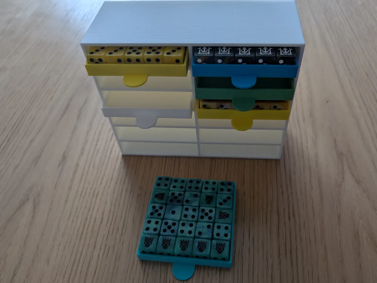 Dice Storage Tower & Tray - Fully Parametric