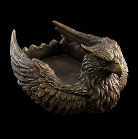 Griffin Nest Dice Tray - Mythical Beast Polyhedral Rolling Pool STL