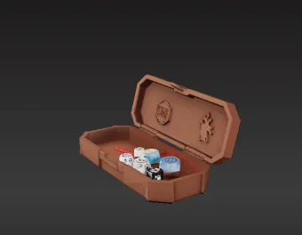 Compact Player's Travel Case for DnD - Dice, Mini & Pencil Holder