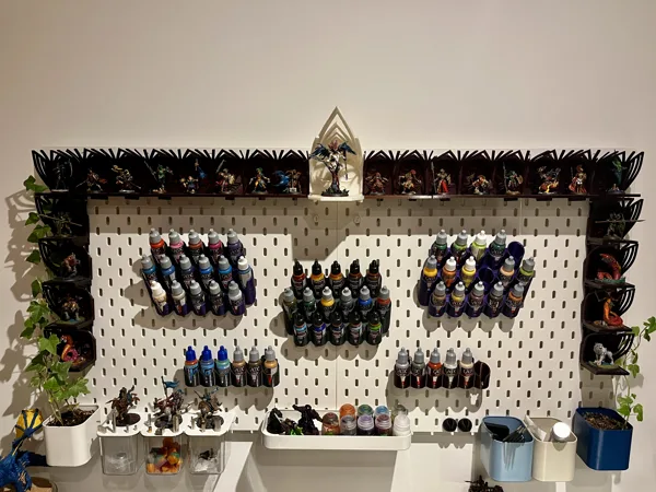 Paint Rack for IKEA Skadis Pegboards