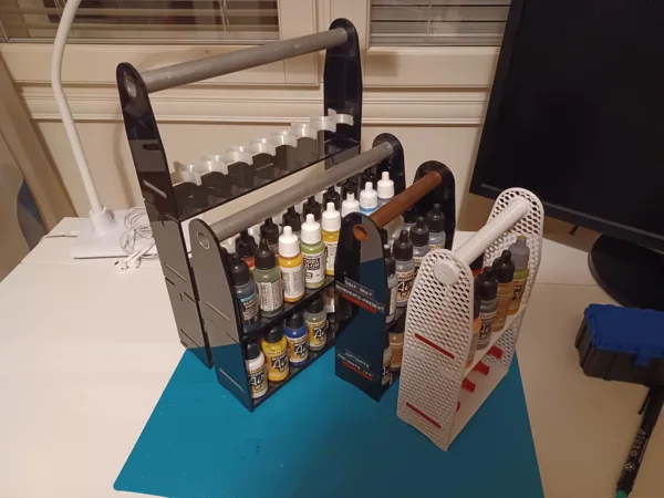 Paint rack for Vallejo paint bottles and similar paint bottles