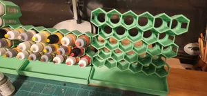 Gridfinity Compatible 17 mL bottle paint rack (5 tiers)