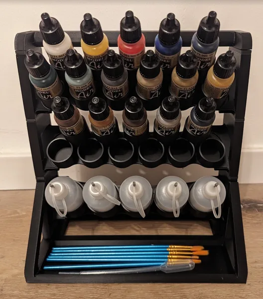 Modular Vertical Paint Rack - OpenSCAD Remix