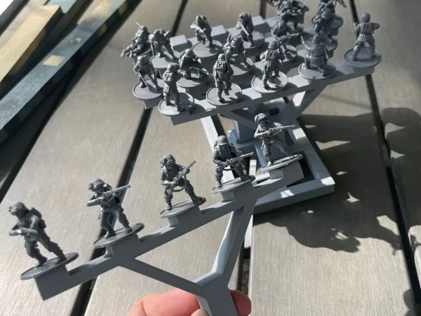 Miniatures spray paint handle and rack