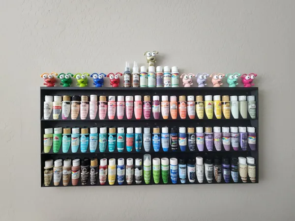 Modular Craft Paint Storage Wall Rack / Shelf