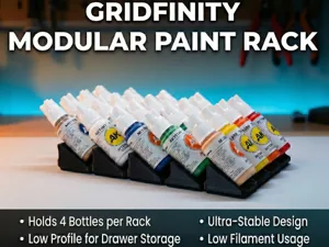 Gridinity Modular Paint Rack - Low Profile