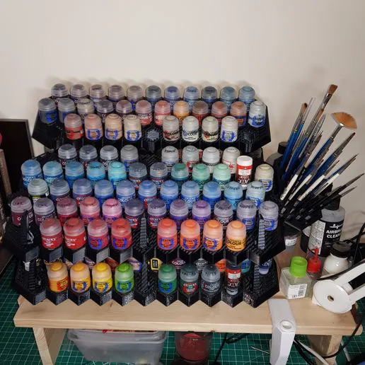Modular and Stackable Paint Rack (Vallejo, Scale75, Citadel, etc)