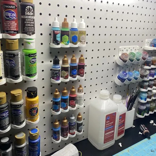 Pegboard Paint Rack