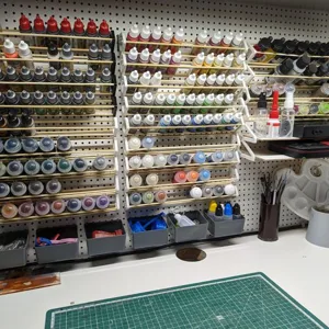 Modular Pegboard Paint Rack: Airbrush Pot, Ink Bottle (35mm)