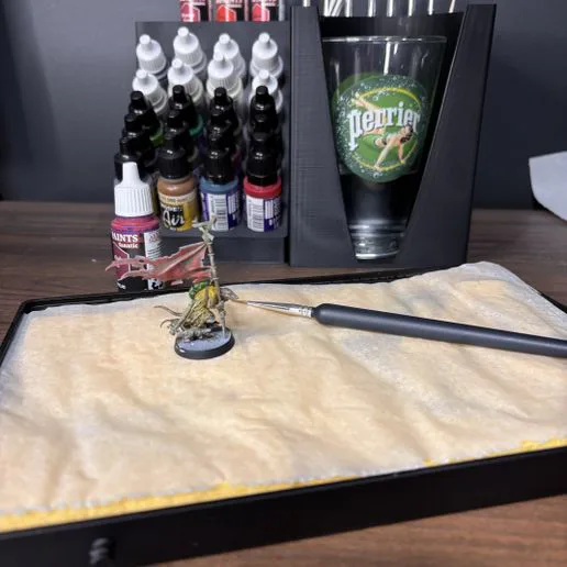 Modular Painting Station - Paints, Brushes & Wet Palette Organizer